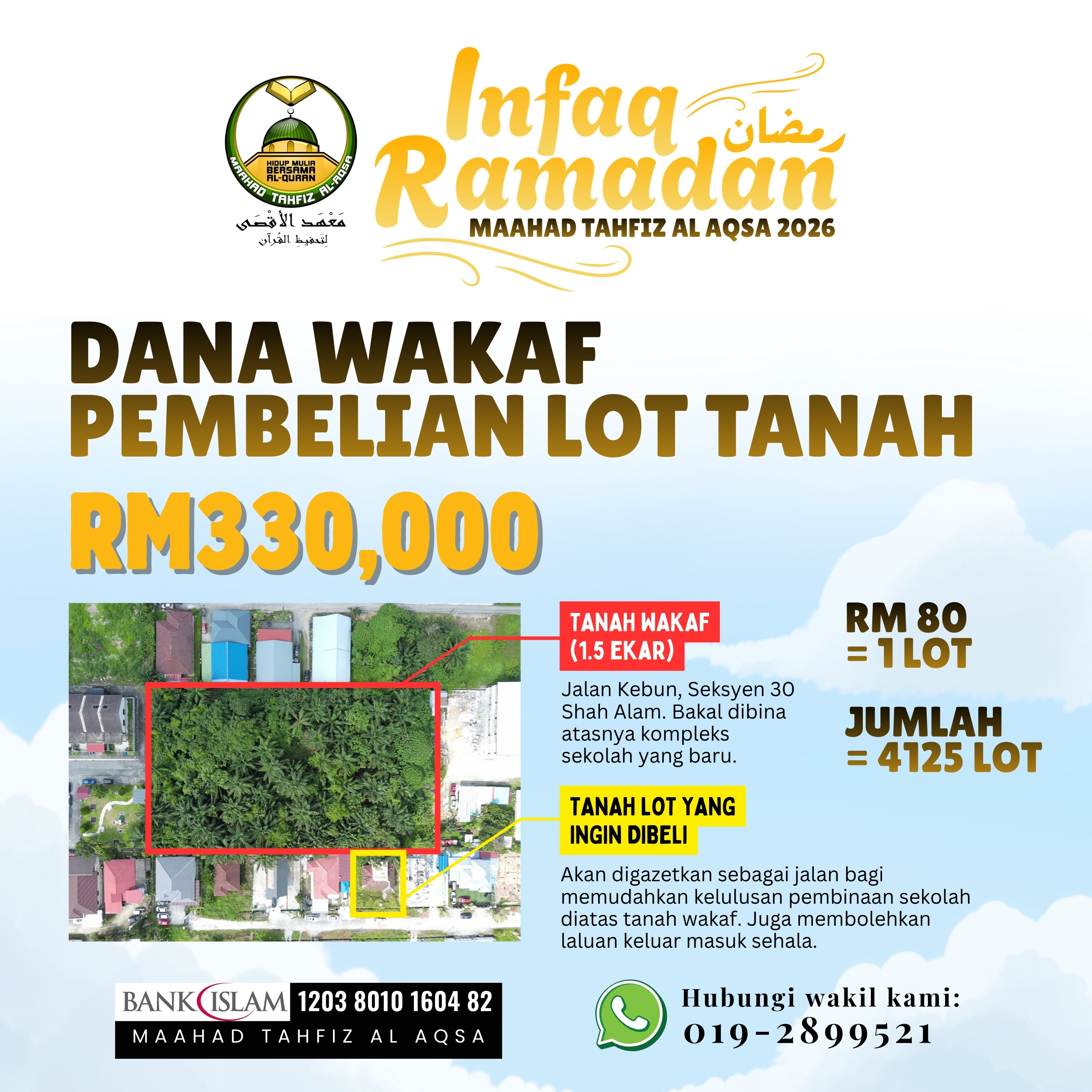 Dana Wakaf Pembelian Lot Tanah 2026